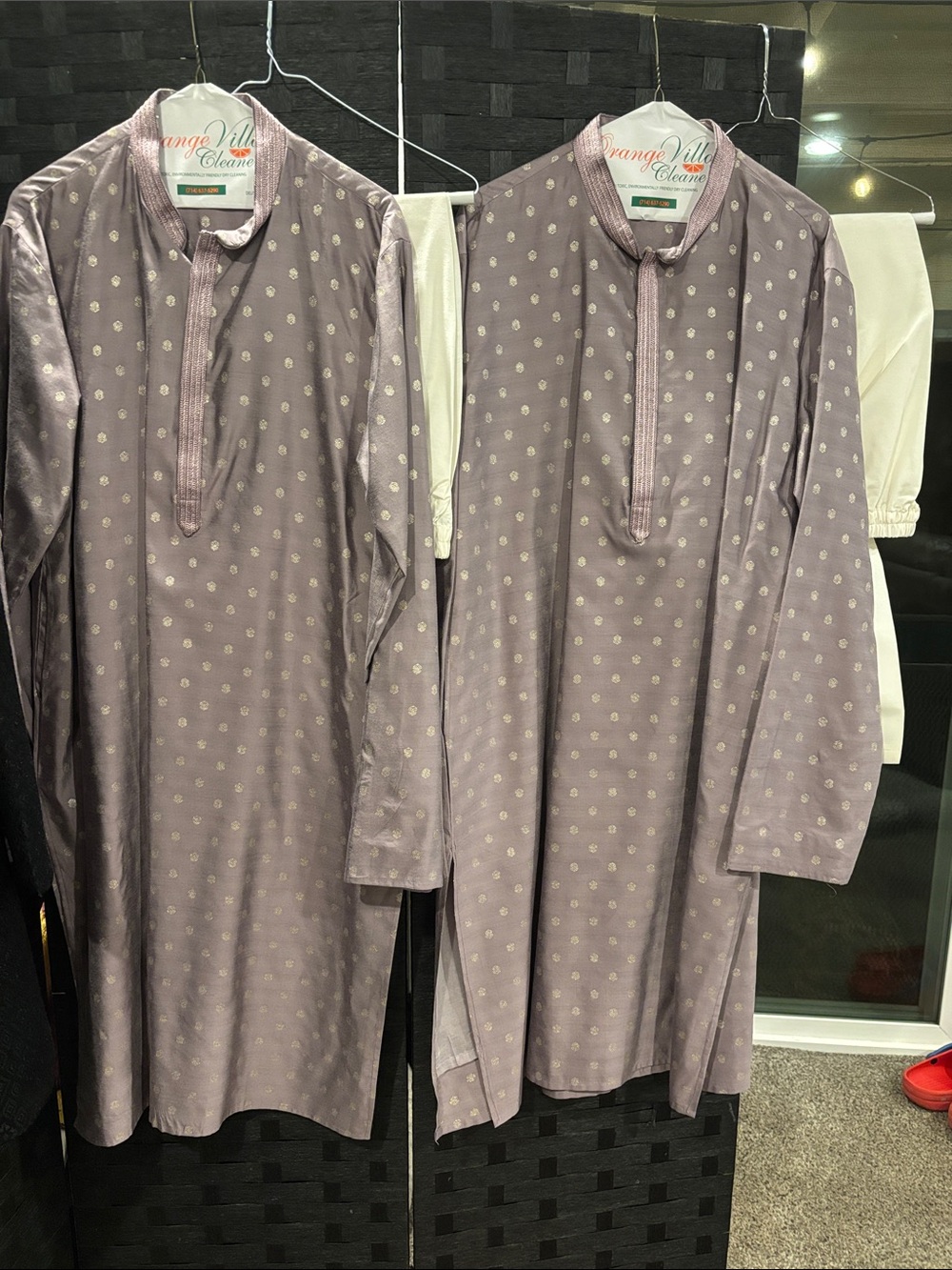 Men's Lavender Printed Kurta -